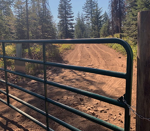 Gate Blocking Historic Milner Trail