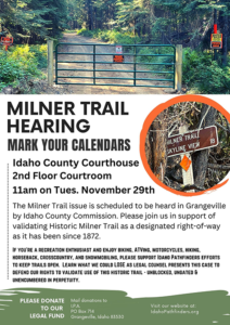 Historic Milner Trail Access Closure