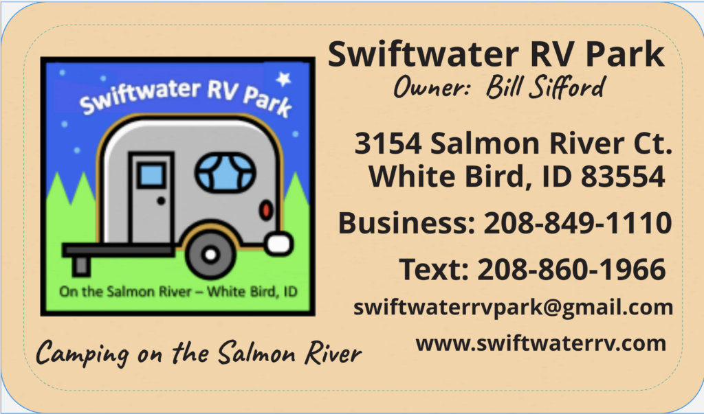 Swiftwater RV Park Business Card